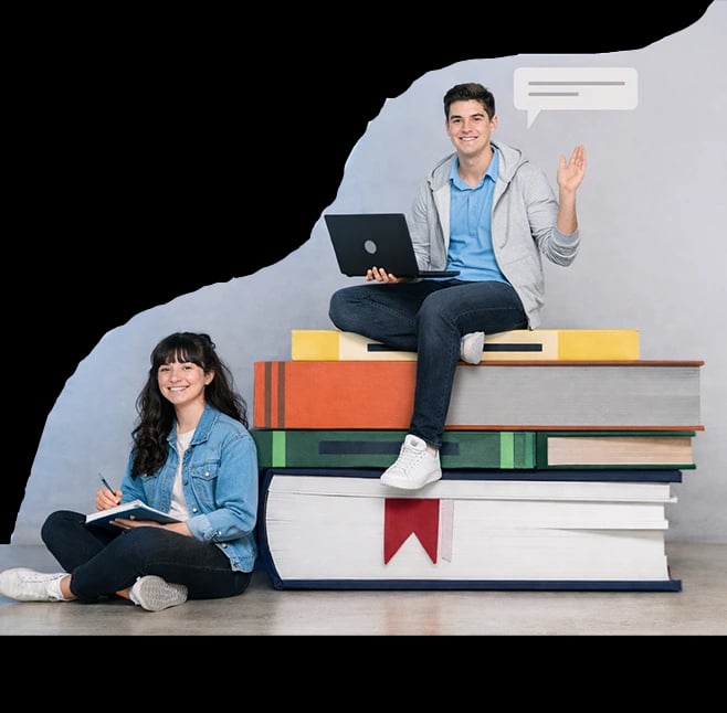 Χαρούμενοι μαθητές με την English For All Academy — μάθηση με βιβλία, online μαθήματα